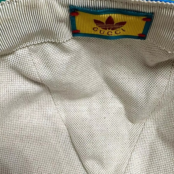 Authentic Adidas X Gucci Blue Trefoil Baseball Mens Hat (Small) 57cm - Picture 7 of 10